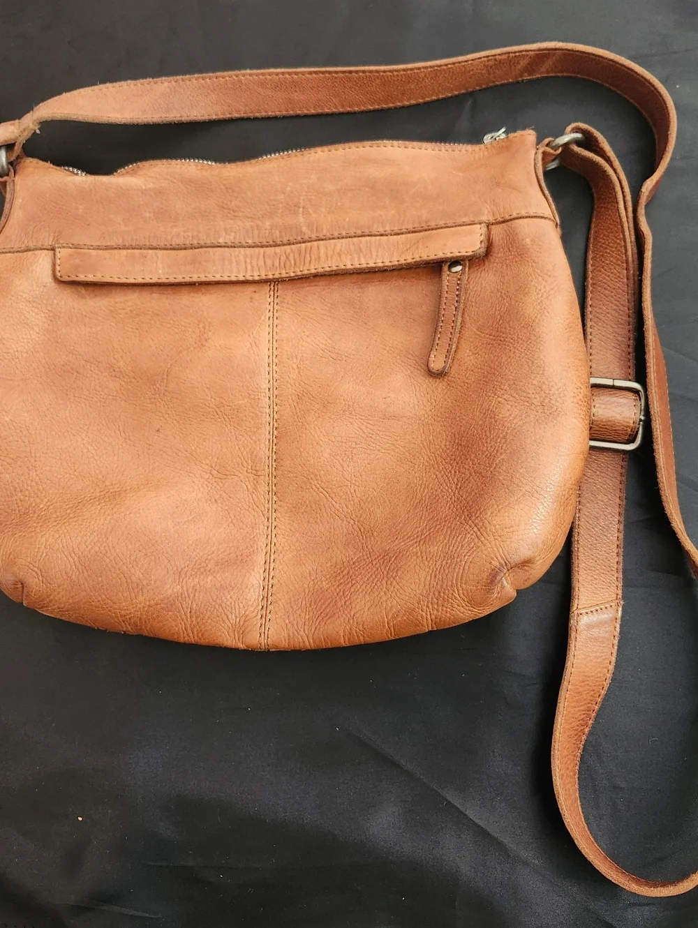 Woven Leather Crossbody Bag in Tan